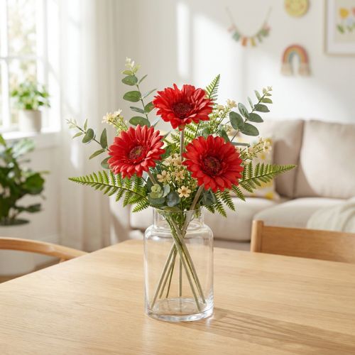Umelé kvety Gerbera červená 45cm | Floristik24.sk