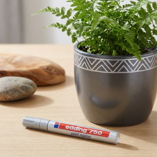 Edding® 750 farebný značkovač strieborný | Floristik24.sk