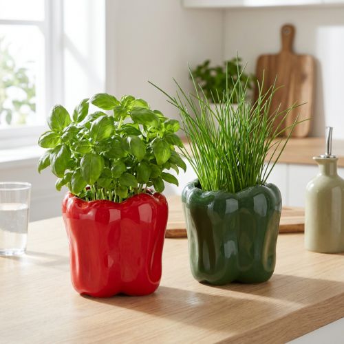 Keramický kvetináč Paprika do