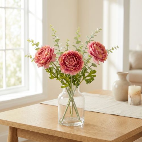 Umelý ranunculus ako kytica pre elegantnú a nenáročnú dekoráciu, 51 cm, 3 kusy | Floristik24.sk