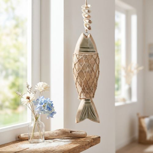 Deco rybka, drevena rybka Deco, privesok rybka drevo 21cm | Floristik24.sk