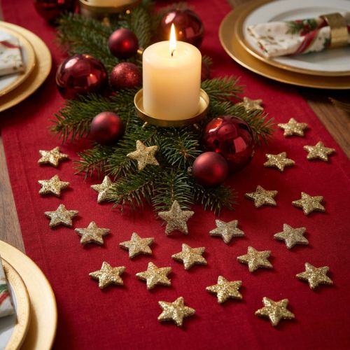 Hviezdičky trblietavé zlaté 1,5cm 144 ks | Floristik24.sk