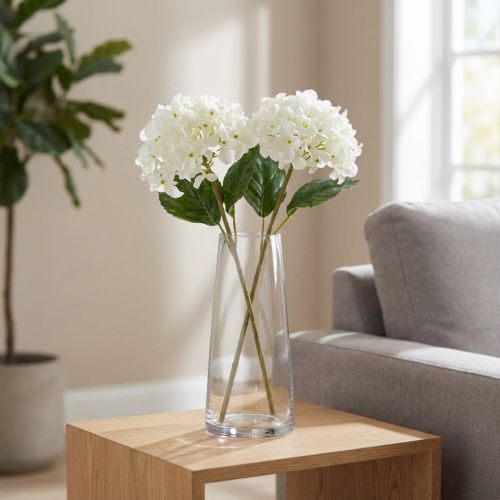 Umelý kvet hortenzie pre elegantný, moderný interiérový dizajn, 80 cm, 2 kusy | Floristik24.sk