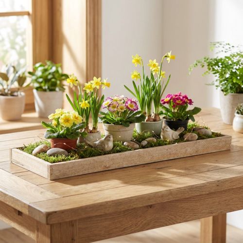 Ozdobný podnos drevený podlhovastý prírodný 42×14×3cm 3ks | Floristik24.sk