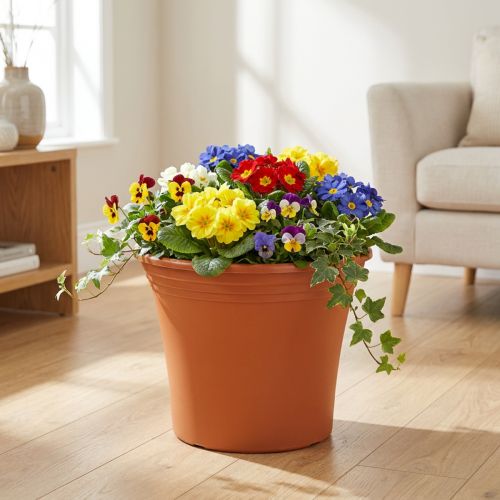 Hrniec “Irys” plastový terakota Ø38cm V31cm 1 ks | Floristik24.sk