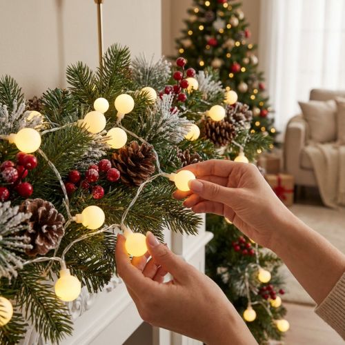 LED svetelná reťaz Čerešňa teplá biela 9m 120LED | Floristik24.sk