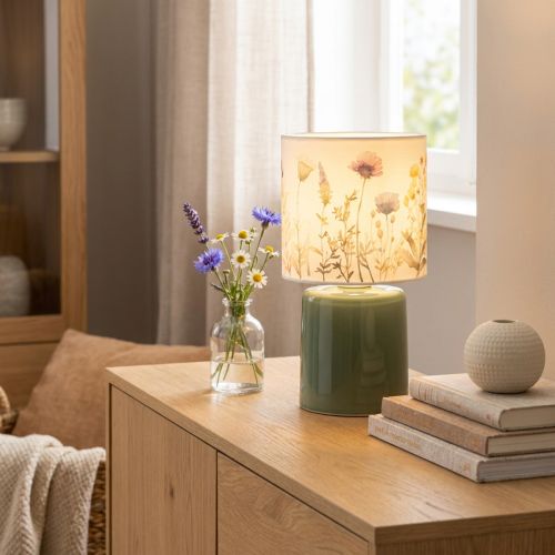 LED stolová lampa s kvetinovým vzorom pre štýlové osvetlenie obývačky, 23 cm | Floristik24.sk