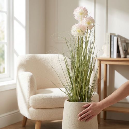 Umelé kvety dekoračný guľový kvet allium okrasná cibuľa umelá 78cm | Floristik24.sk