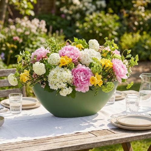 Plastová loďka zelená 55,5cm x 14,5cm H17,5cm 1 kus | Floristik24.sk