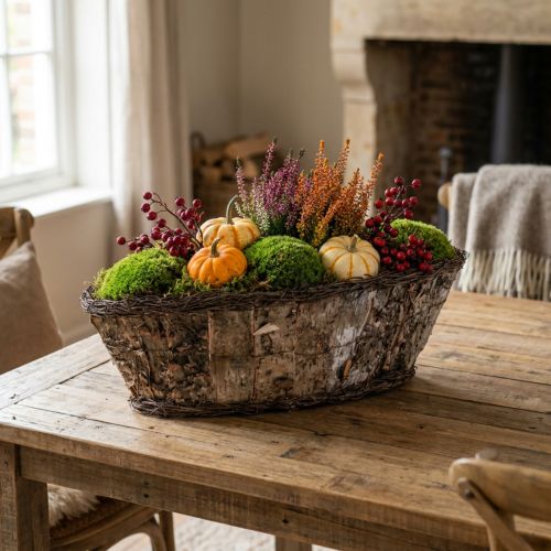 Miska na rastliny košík na rastliny breza ozdobný košík 17×15×34cm | Floristik24.sk
