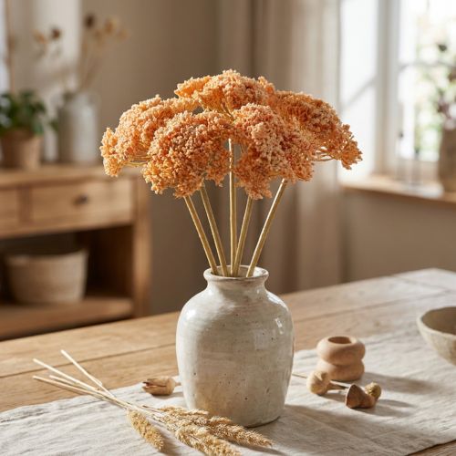 Rebríček umelé kvety oranžové 50cm 5ks v zväzku | Floristik24.sk