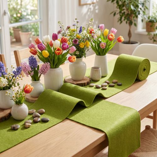 Článok Plsťová stuha machovo zelená 15cm 5m