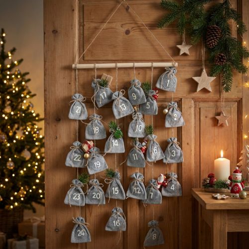 Článok Adventný kalendár na vyplnenie adventného dekoračného vrecka V110cm