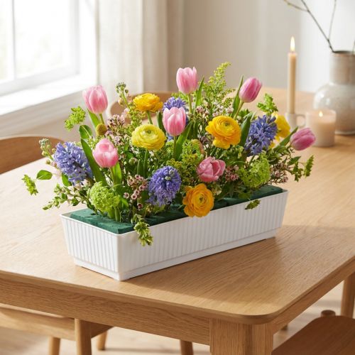 Zásuvková vanička mokrá pena 23 x 8 x 4,5 biela 10 kusov | Floristik24.sk