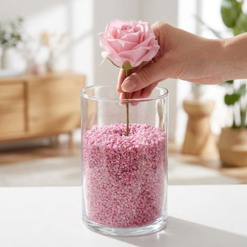 Dekoračné granule ružové ozdobné kamienky 2mm - 3mm 2kg | Floristik24.sk