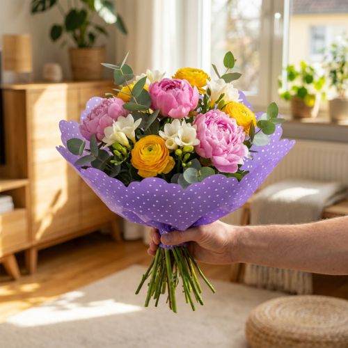 Rondella manžeta fialová Ø48cm 50p | Floristik24.sk