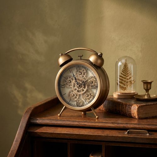 Steampunkové hodiny s rímskymi číslicami budík 23x8x29,5cm | Floristik24.sk