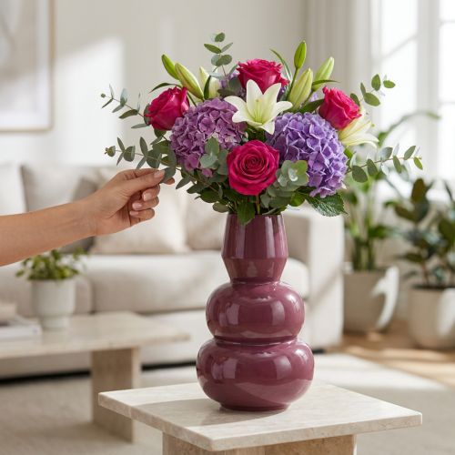Moderná dizajnová váza pre štýlovú dekoráciu a zariadenie miestnosti, 29 cm | Floristik24.sk