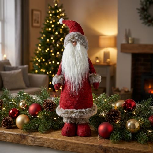 Dekorácia Santa Claus stojaci Dekorácia figúrka Santa Claus Červená V41cm | Floristik24.sk