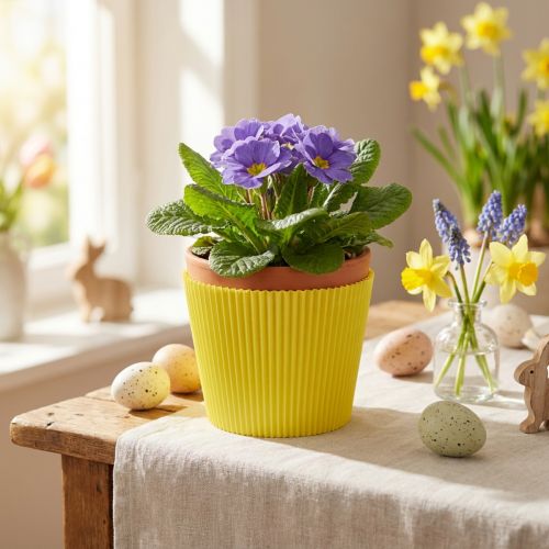 Skladané manžety žlté 18,5cm 100 kusov | Floristik24.sk