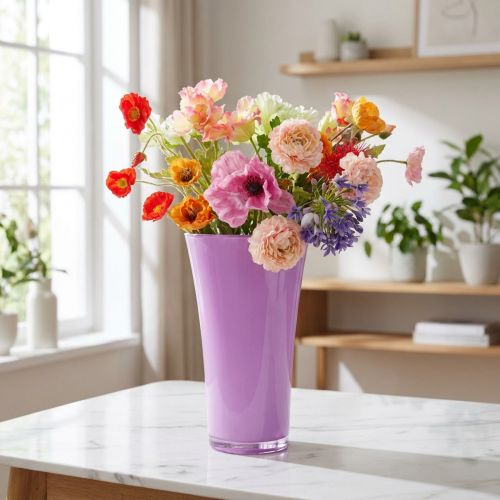 Váza "Fizzy" Ø20cm V35cm Fialová 1 ks | Floristik24.sk