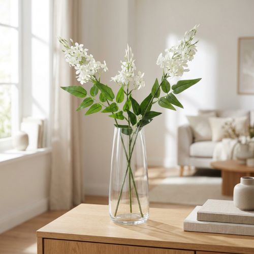Umelé kvety Phlox kvitnúce biele 78 cm 3 ks | Floristik24.sk