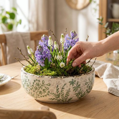 Miska v rustikálnom štýle s jedinečným vzorom, 20 cm | Floristik24.sk
