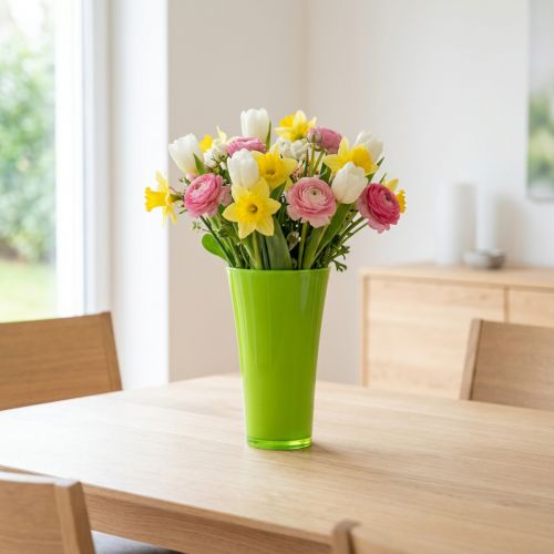 Váza “Fizzy” Ø14,6cm V21cm jablkovo zelená 1 ks | Floristik24.sk
