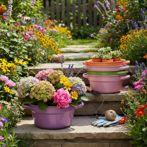 položky Kovová dekoratívna miska, 4 jarné farby, Ø17cm, 4 kusy