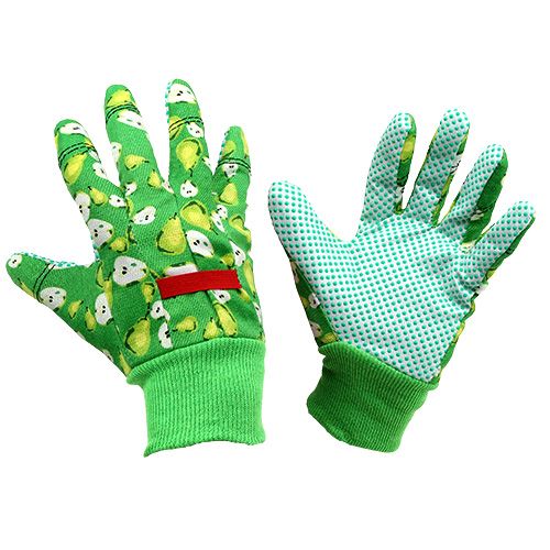 Floristik24 Dámske rukavice Kixx veľkosť 8 zelené s motívom