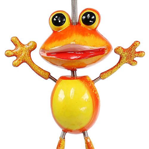 položky Žaba s pružinou na zavesenie 13cm Oranžová