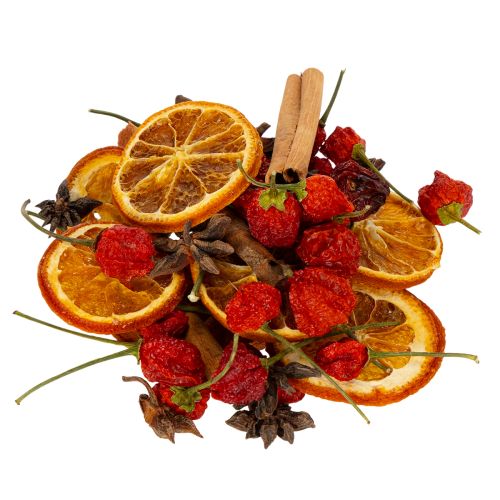 Sada na ozdobu sušených plátkov pomaranča so škoricou a hviezdičkami na slávnostnú výzdobu stola 70g