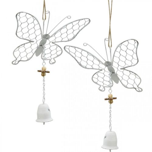 Floristik24 Jarná dekorácia, kovové motýle, Veľká noc, deko prívesok motýlik 2ks