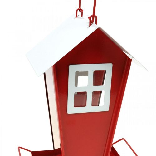 položky Krmítko pre vtáčikov Červeno-biele závesné kŕmidlo pre vtáčikov V21cm