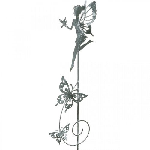 položky Kvetinová dekorácia, kovová záslepka kvetinová víla, pružina, škriatok s motýľmi, záslepka 2ks