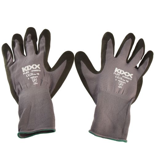 Záhradnícke rukavice veľkosť 10 sivá čiernozelená EN 2121X