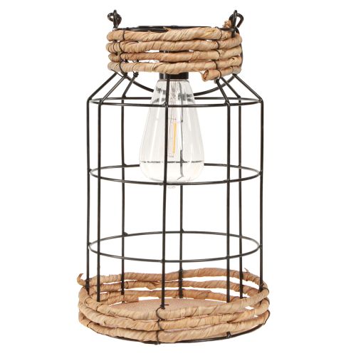 položky Záhradné svietidlo solárne kovové čierne prírodné Ø18cm H29cm