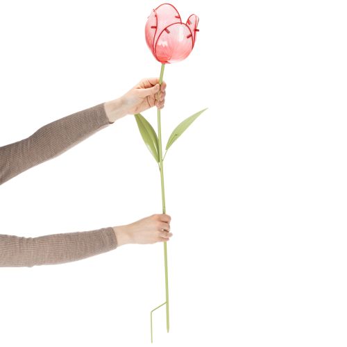 položky Záhradný kolík z tulipánov zo skla - krásna dekorácia do záhrady a na balkón, 94 cm