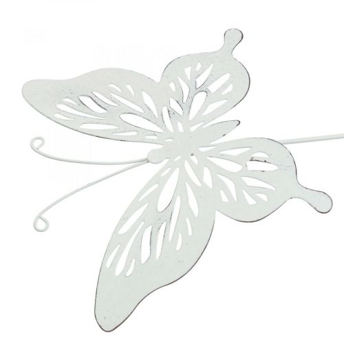 položky Záhradné kolíky kovový motýľ biely 14×12,5/52cm 2ks