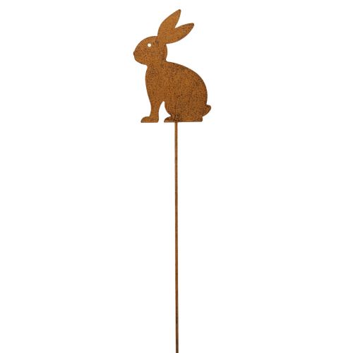 Floristik24 Záhradný kolík hrdzavý zajačik záhradná dekorácia Veľkonočná dekorácia 11cm×15cm