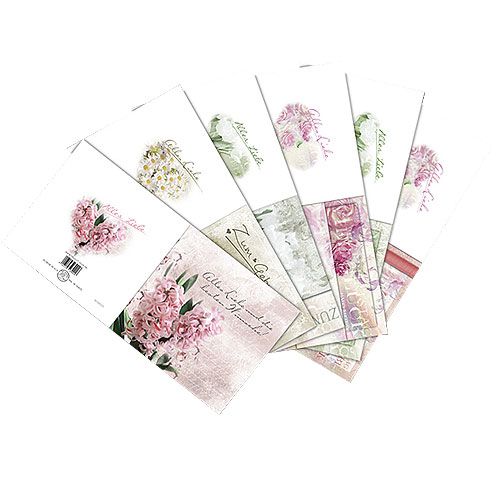 Floristik24 Narodeninové pohľadnice s obálkou 10,5cm x 10,5cm 6ks