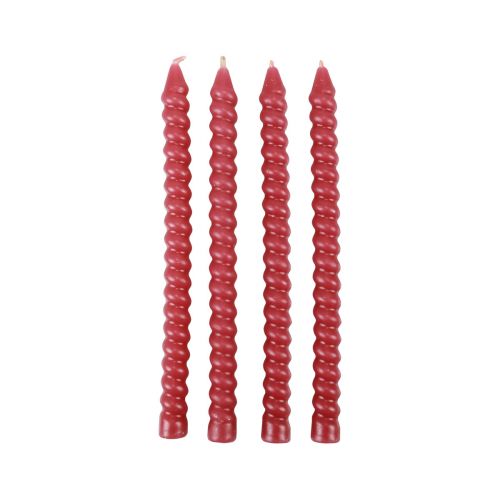 Floristik24 Sviečky točené špirálové sviečky ružové Ø1,4cm V18cm 4ks