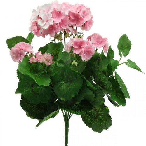 položky Muškát umelý kvet Muškátový ker ružový umelý 7 kvetov V38cm