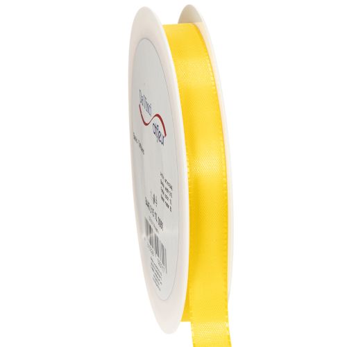 Darčeková a dekoračná stuha, taftová stuha, 15 mm x 50 m, žltá