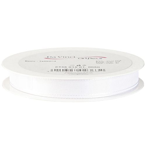 položky Darčeková stuha, dekoračná stuha, taftová stuha biela 15mm 50m