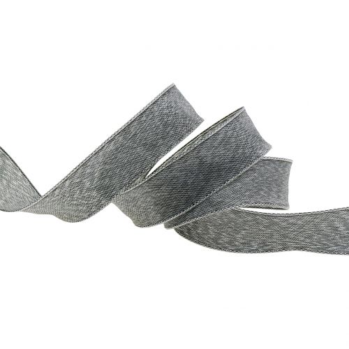 Floristik24 Darčeková stuha šedá matná 25mm 20m