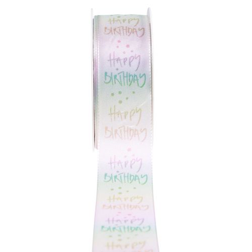 položky Darčeková stuha Happy Birthday narodeninová dekorácia 40mm 15m