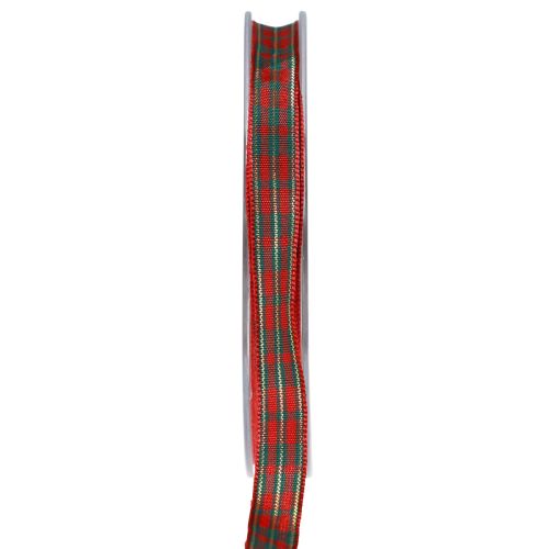 položky Darčeková stuha Škótska vianočná stuha Červená Zelená 10mm 20m