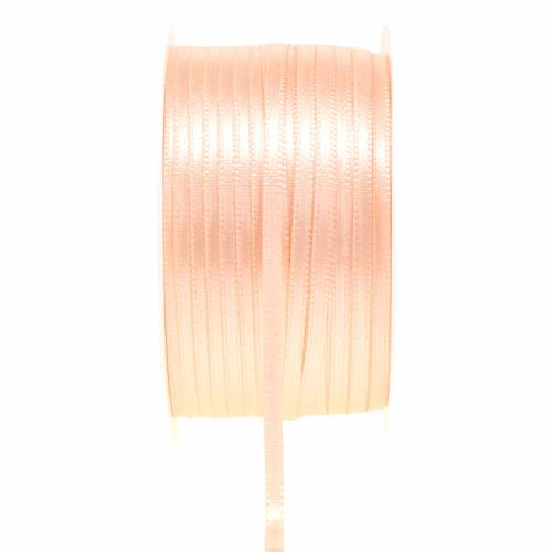 Floristik24 Darčeková stuha saténová stuha dekoračná stuha lososová 3mm 50m