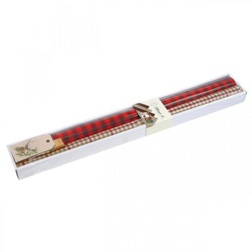 položky Vianočný baliaci papier červený, biely 4 listy v sade 50×70cm